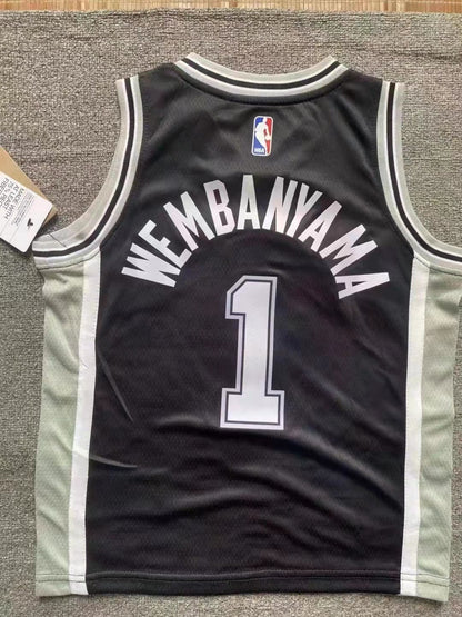 Camiseta San Antonio Spurs #1 Victor Wembanyama – Niño