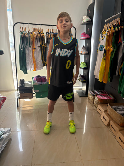 Indiana Pacers City Edition INDY Negra #0 - VERSION KIDS