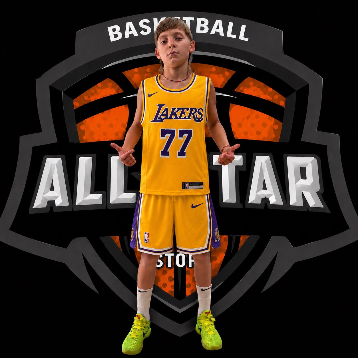 Conjunto Los Angeles Lakers N.º 77 para niños