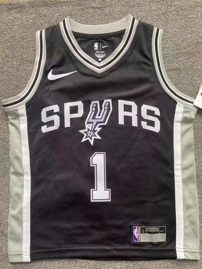 Camiseta San Antonio Spurs #1 Victor Wembanyama – Niño