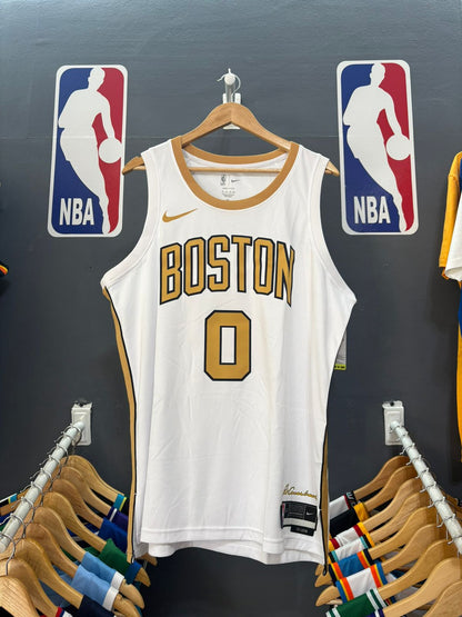 Boston Celtics City Edition Blanca/Dorada #0 - VERSION FAN