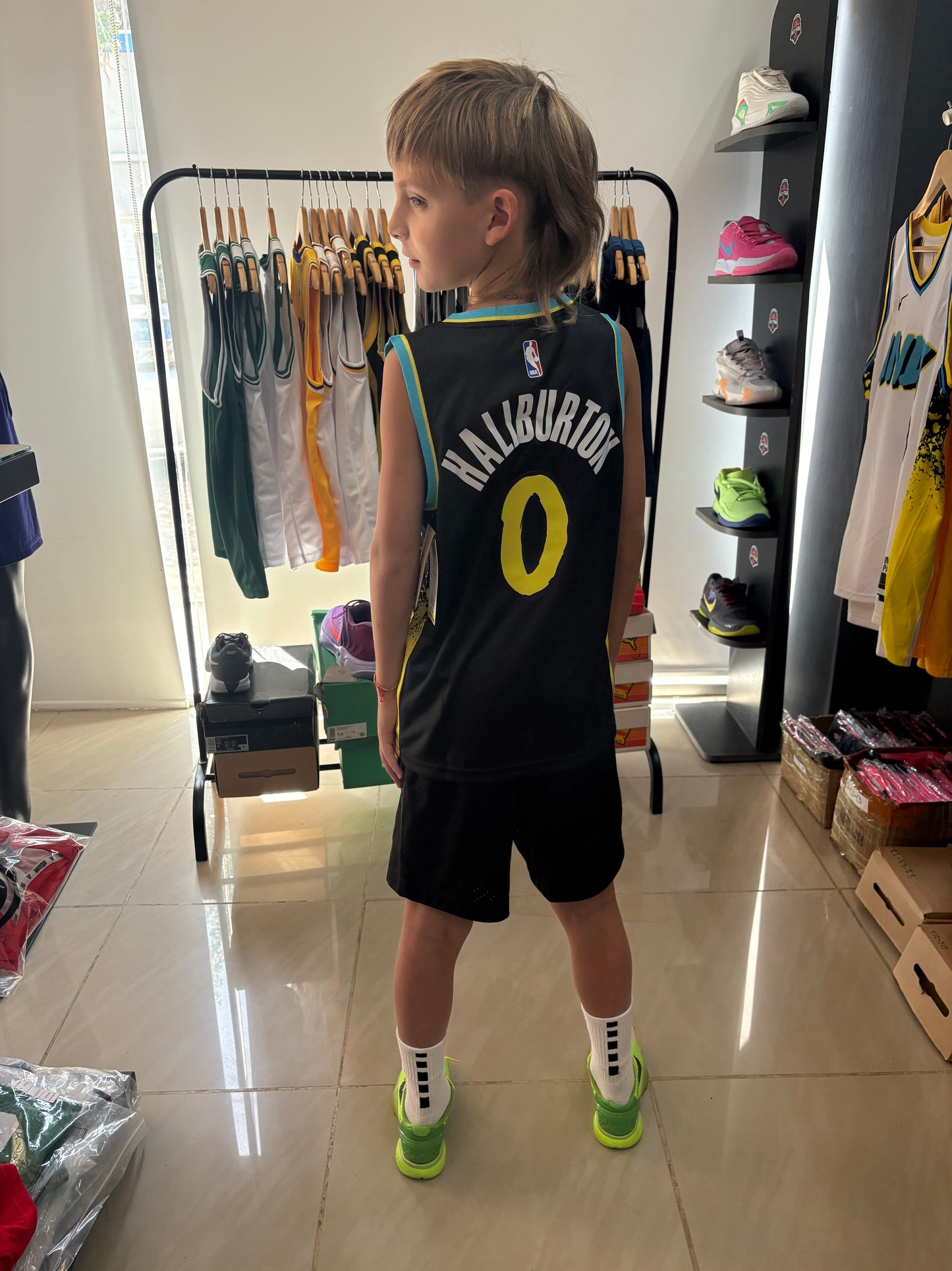 Indiana Pacers City Edition INDY Negra #0 - VERSION KIDS