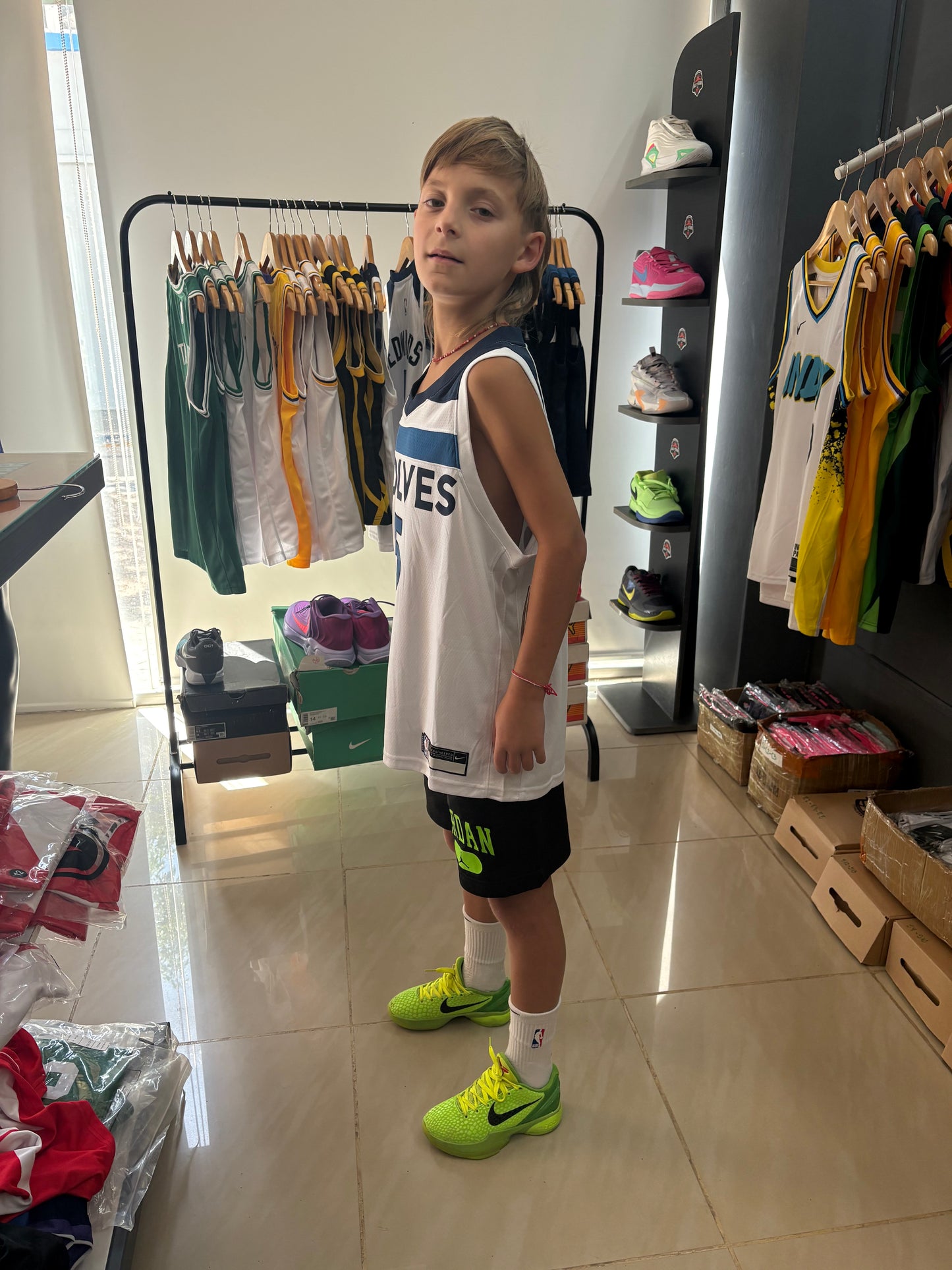 Minnesota Timberwolves Association Edition Blanca y Azul "Wolves" #5 - VERSION KIDS
