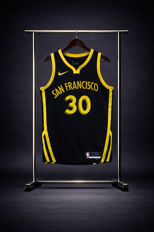 Golden State Warriors Stephen Curry City Edition Negra #30 - VERSION PLAYER