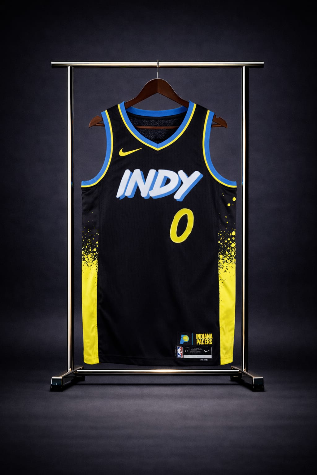 Indiana Pacers City Edition INDY Negra #0 - VERSION PLAYER
