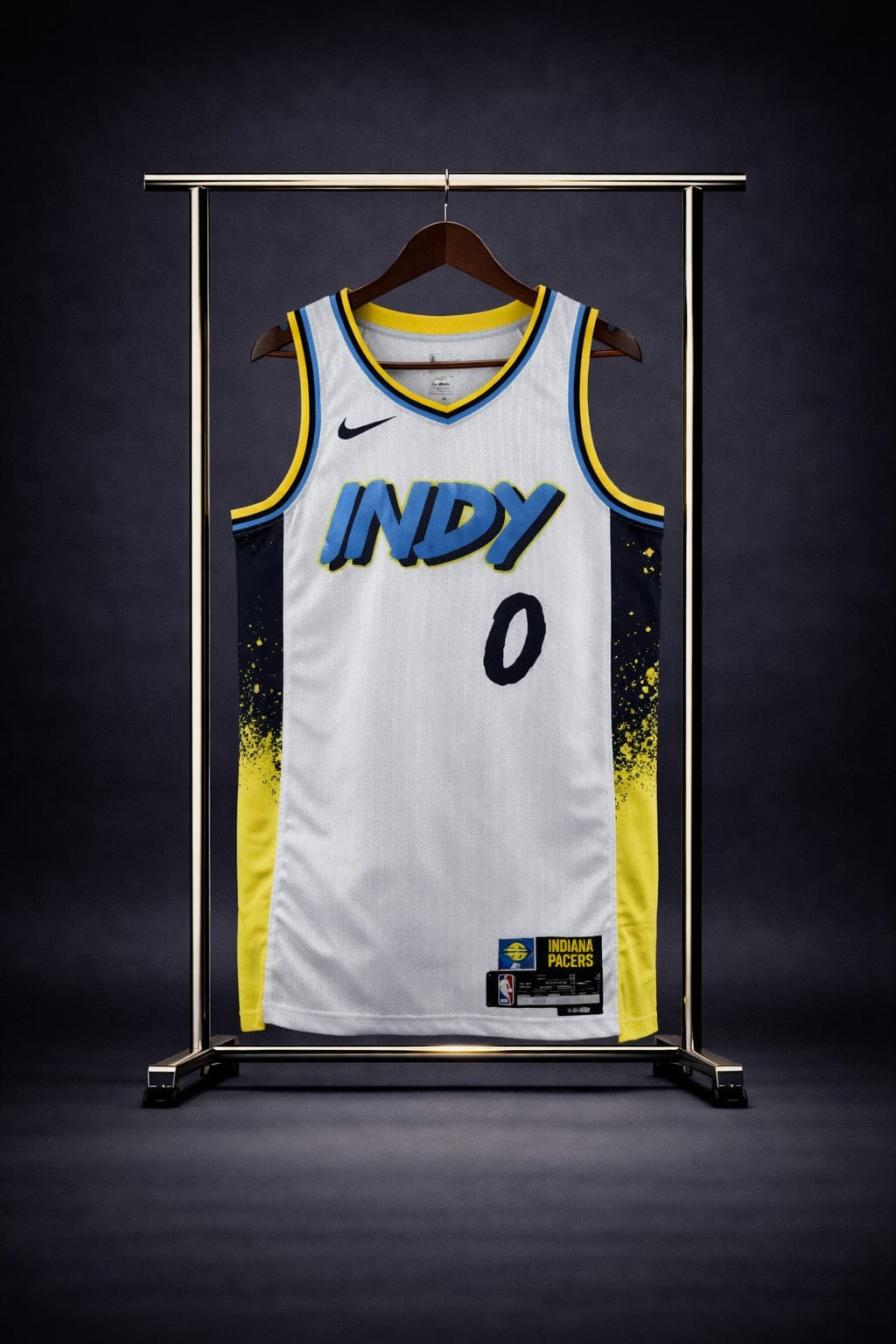 Indiana Pacers City Edition INDY Blanca #0 - VERSION PLAYER