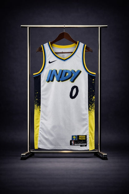 Indiana Pacers City Edition INDY Blanca #0 - VERSION PLAYER