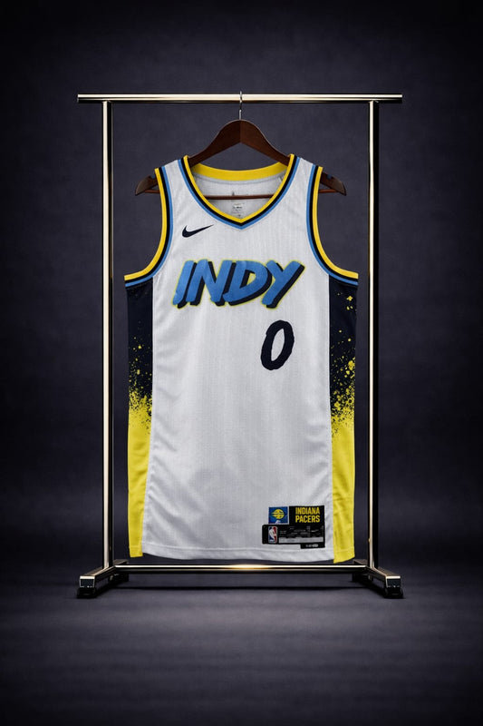 Indiana Pacers City Edition INDY Blanca #0 - VERSION PLAYER