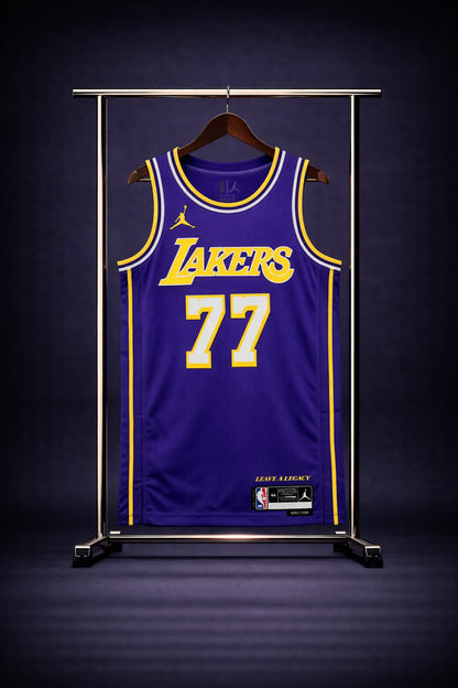 Los Angeles Lakers Statement Edition Violeta #77 - VERSION FAN