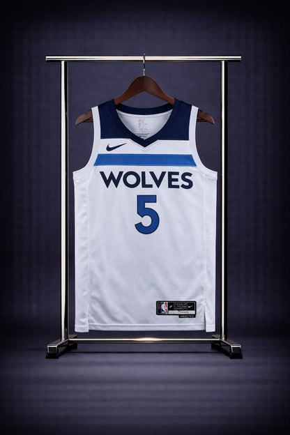 Minnesota Timberwolves Association Edition Blanca y Azul "Wolves" #5 - VERSION FAN