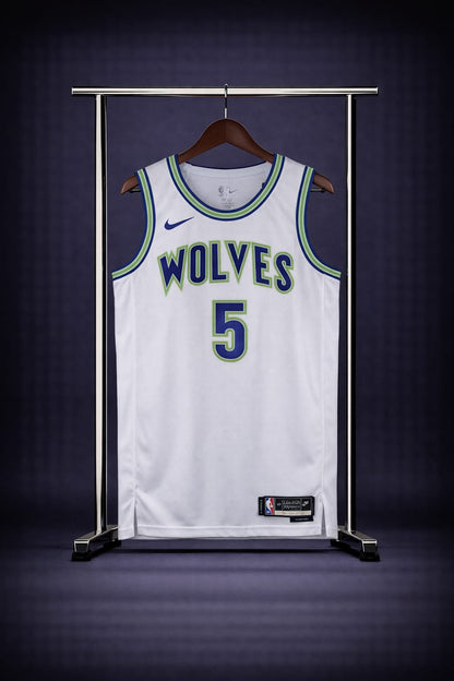 Minnesota Timberwolves Association Edition Blanca y Verde “Wolves” #5 - VERSION FAN