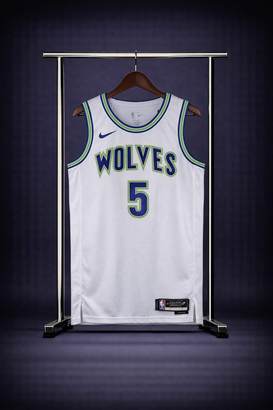 Minnesota Timberwolves Association Edition Blanca y Verde “Wolves” #5 - VERSION FAN