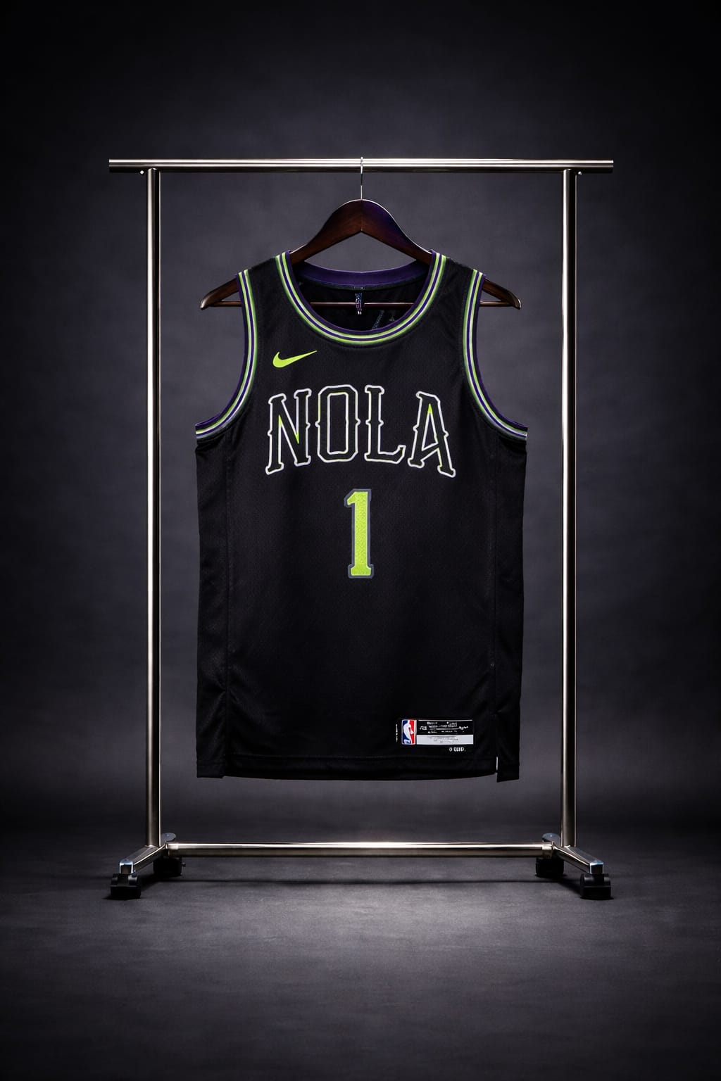New Orleans Pelicans City Edition NOLA Negra #1 - VERSION FAN