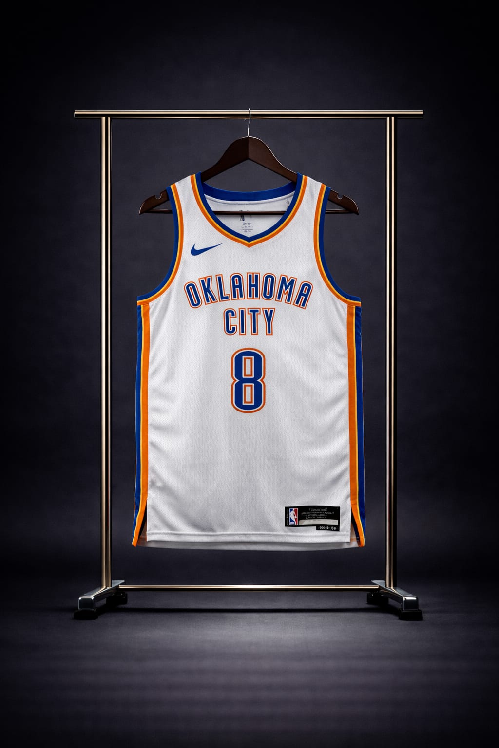 Oklahoma City Thunder Association Edition Blanca #8 - VERSION FAN