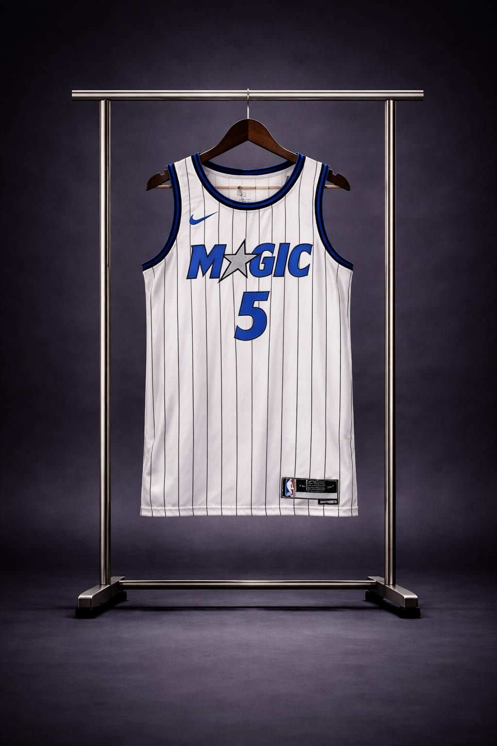 Orlando Magic Association Edition Blanca Rayada #5 - VERSION FAN