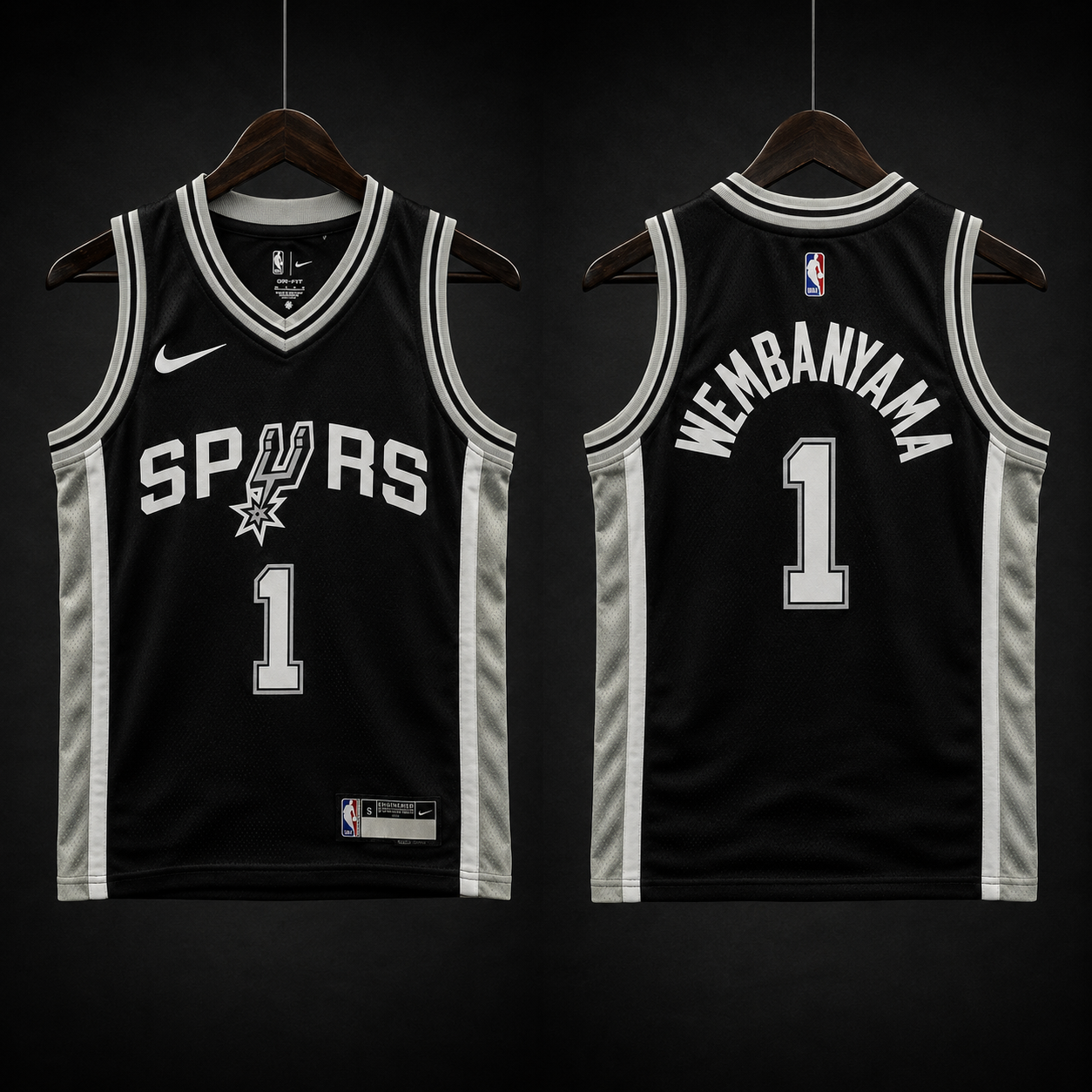 Camiseta San Antonio Spurs #1 Victor Wembanyama – Niño