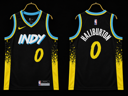 Indiana Pacers City Edition INDY Negra #0 - VERSION KIDS