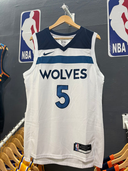 Minnesota Timberwolves Association Edition Blanca y Azul "Wolves" #5 - VERSION FAN