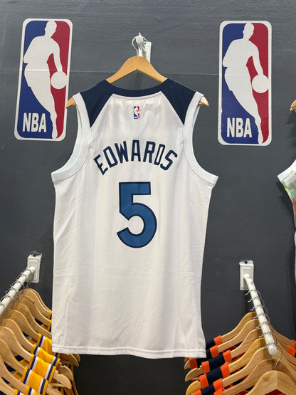 Minnesota Timberwolves Association Edition Blanca y Azul "Wolves" #5 - VERSION FAN