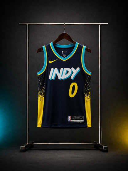 Indiana Pacers City Edition INDY Negra #0 - VERSION KIDS