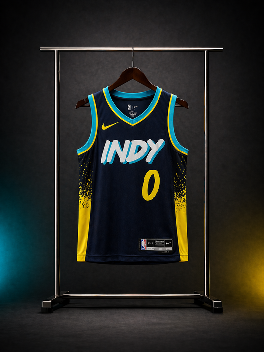 Indiana Pacers City Edition INDY Negra #0 - VERSION KIDS