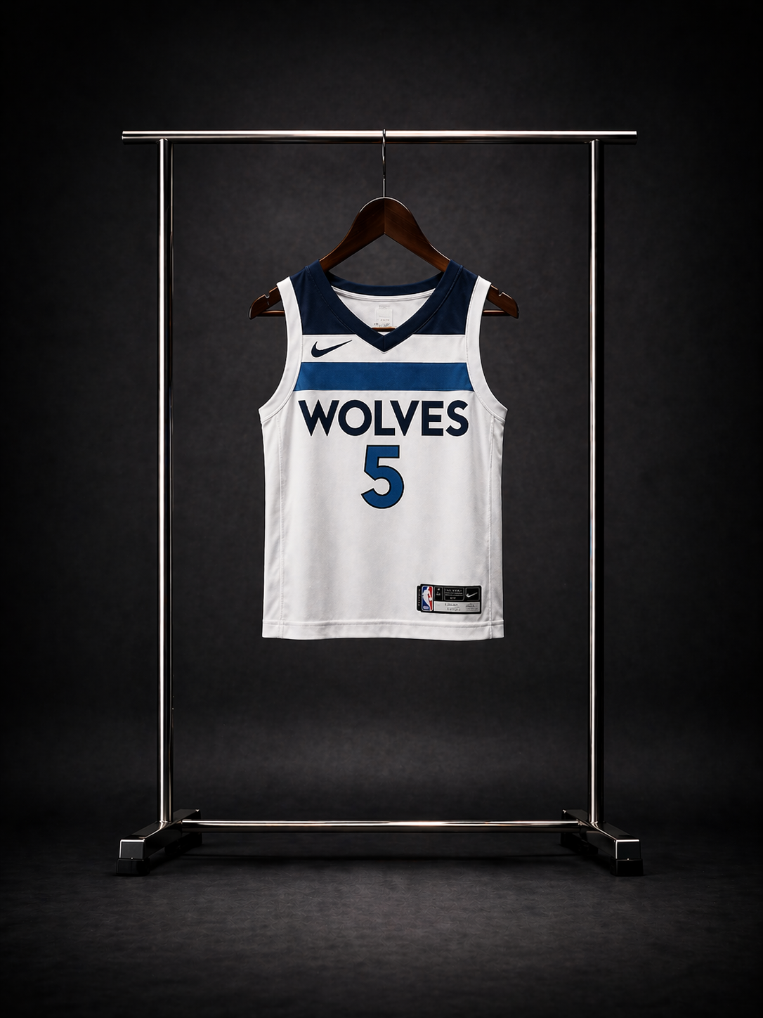 Minnesota Timberwolves Association Edition Blanca y Azul "Wolves" #5 - VERSION KIDS