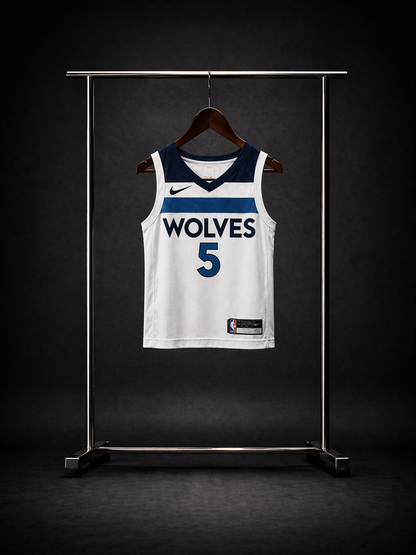 Minnesota Timberwolves Association Edition Blanca y Azul "Wolves" #5 - VERSION KIDS