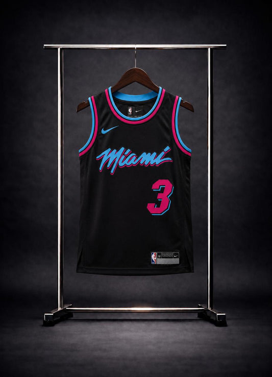 Camiseta Miami Heat Vice #3 Dwyane Wade – Niño