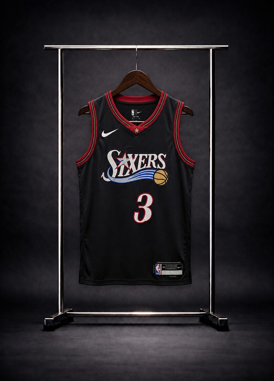 Camiseta Philadelphia 76ers #3 Allen Iverson – Niño