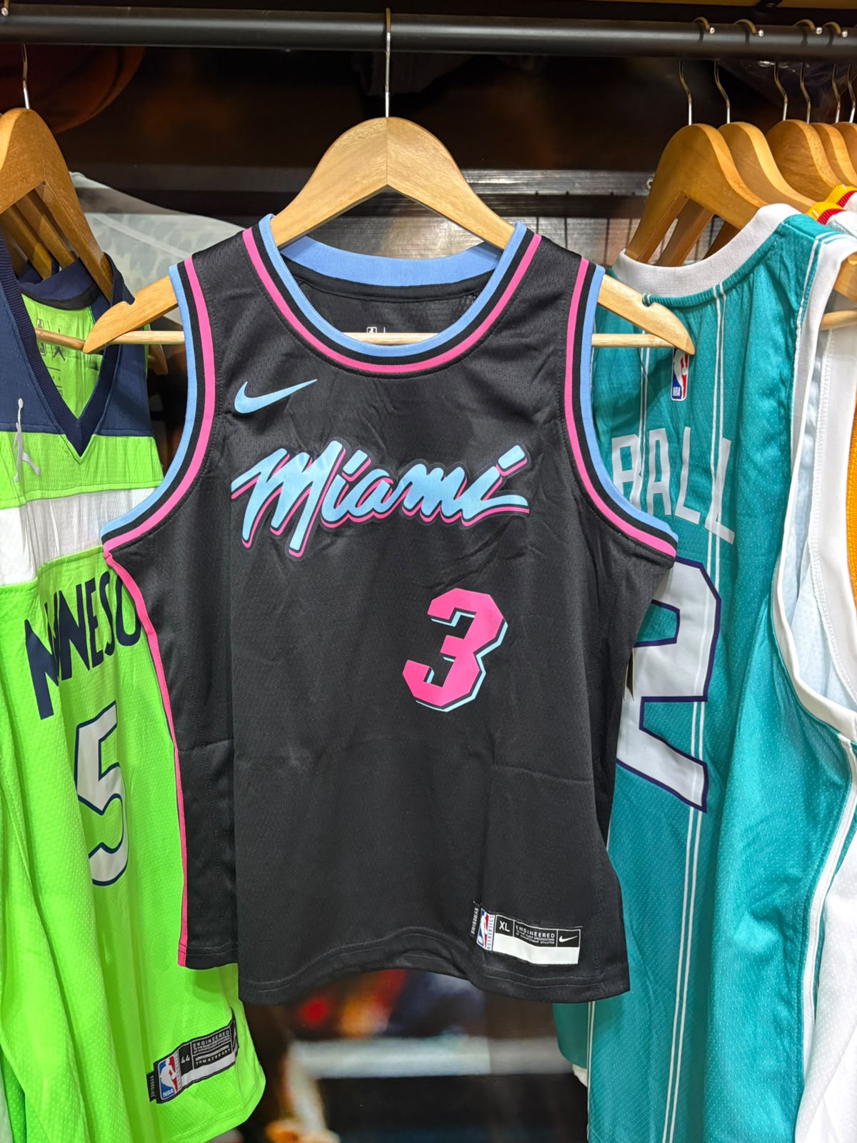 Camiseta Miami Heat Vice #3 Dwyane Wade – Niño
