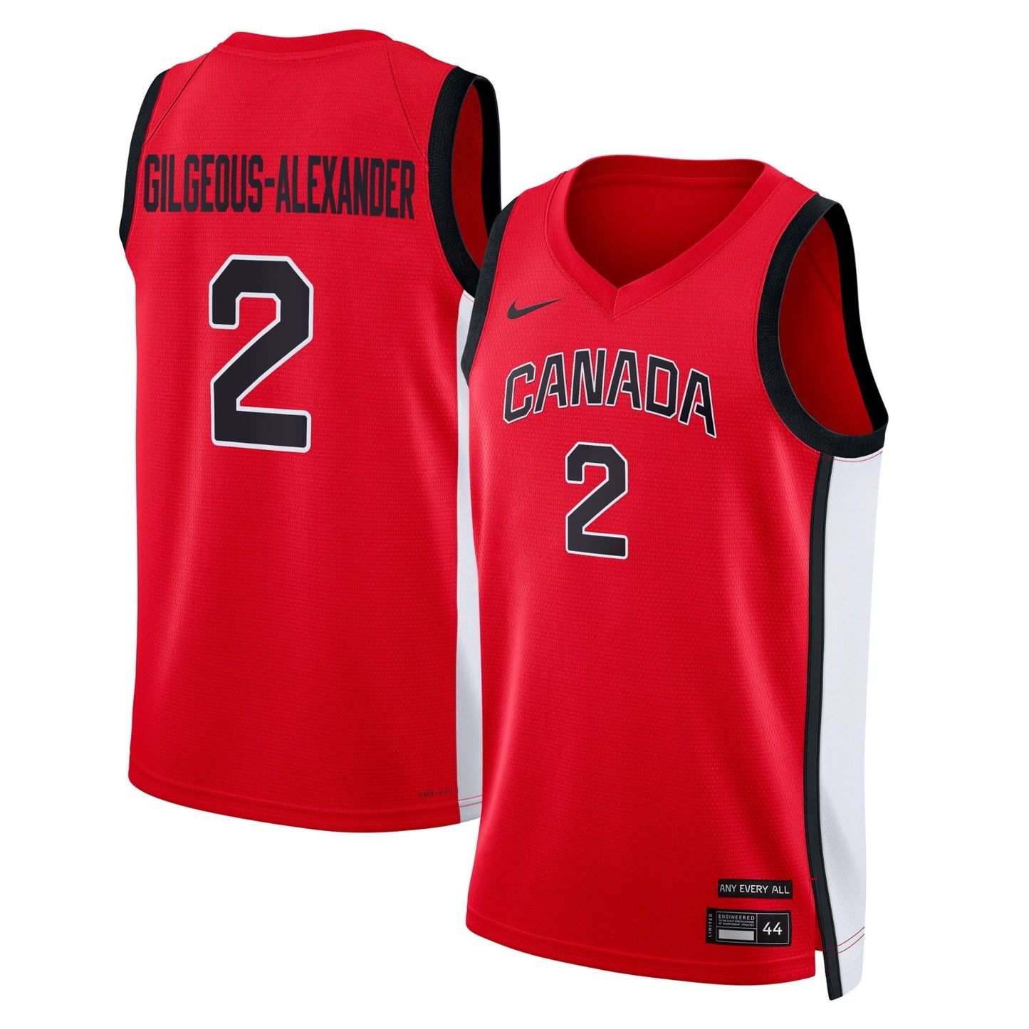 Camiseta Selección de Canadá N.º 2 – Edición Roja