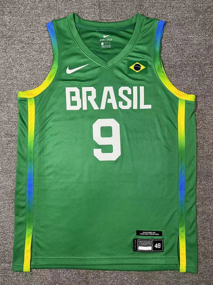 Camiseta Selección de Brasil N.º 9 – Edición Verde