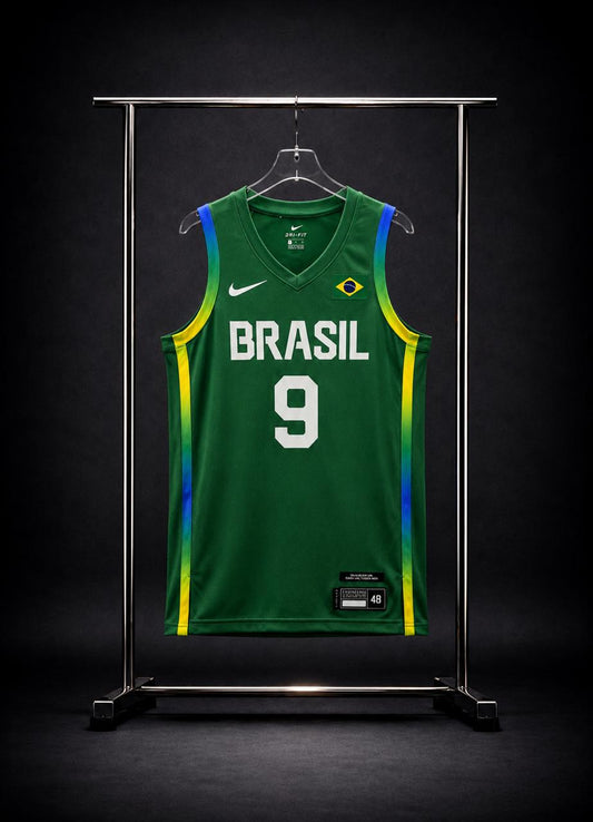 Camiseta Selección de Brasil N.º 9 – Edición Verde