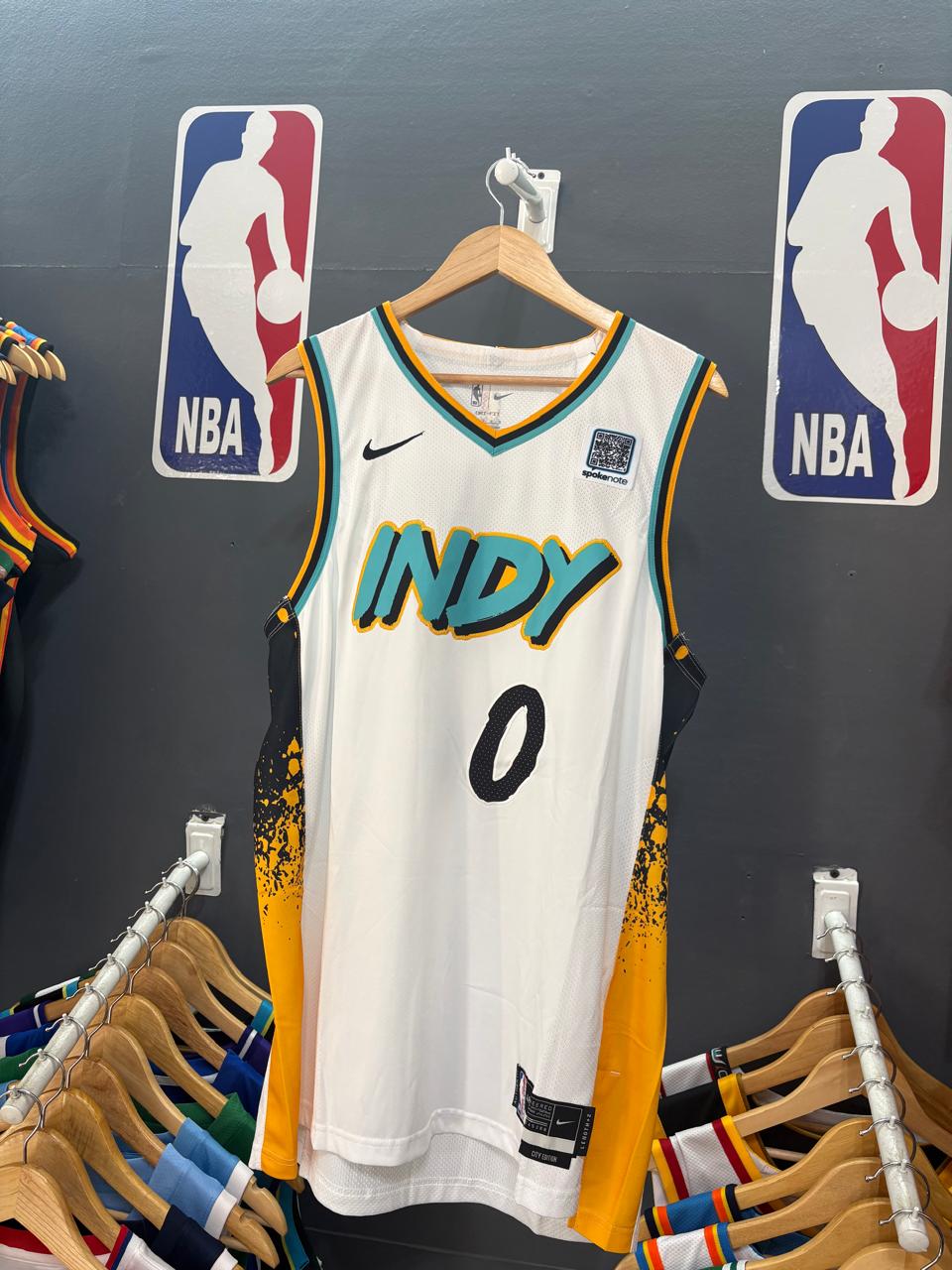 Indiana Pacers City Edition INDY Blanca #0 - VERSION PLAYER