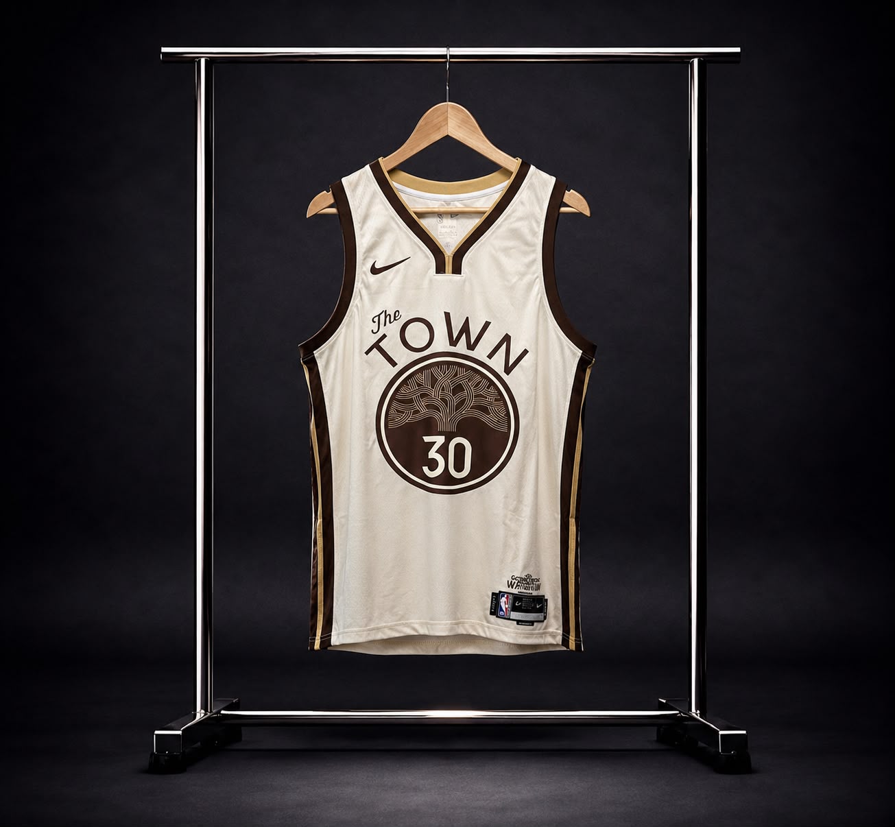 Camiseta Golden State Warriors #30 – Stephen Curry "The Town" | Adulto