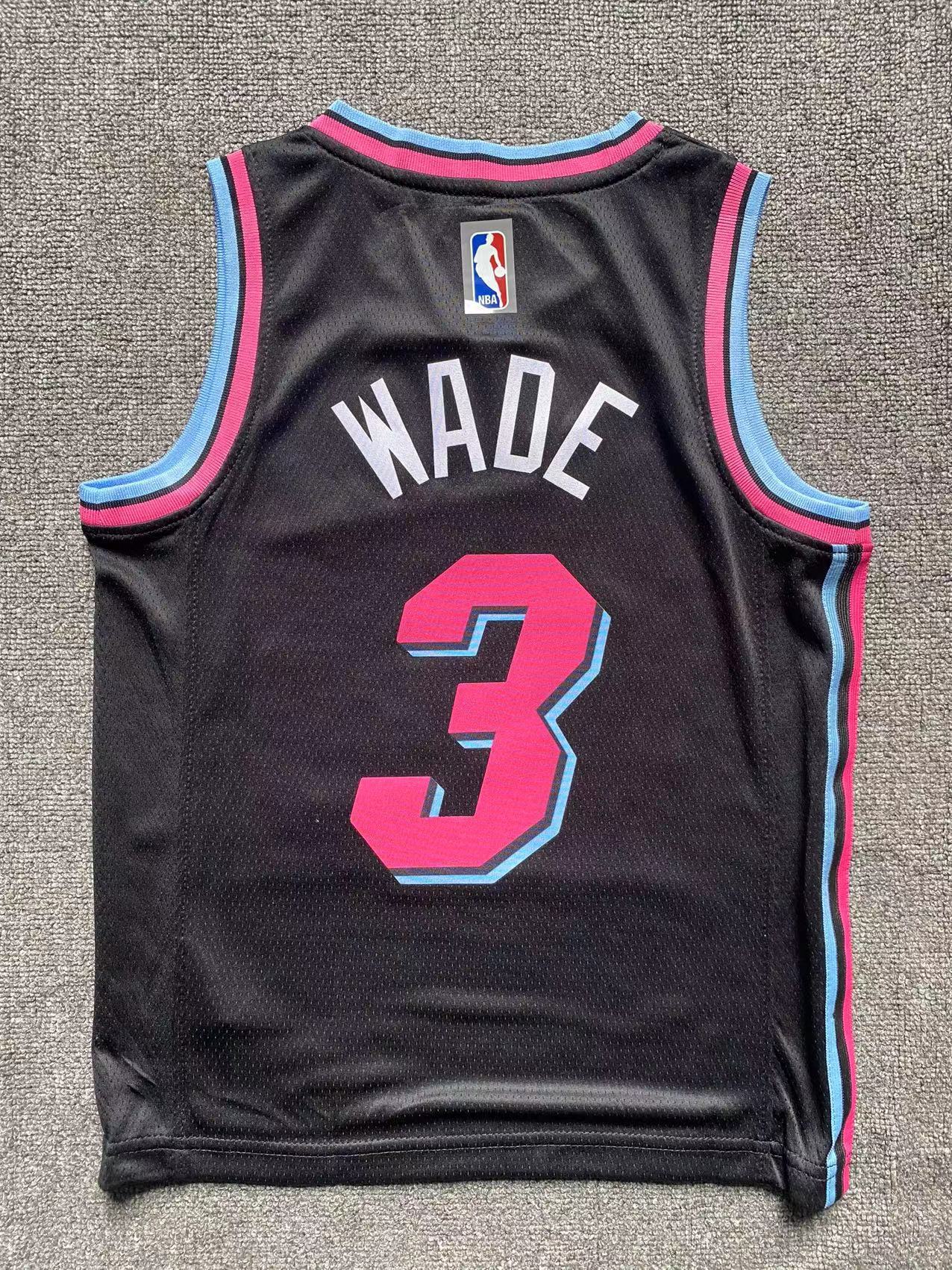 Camiseta Miami Heat Vice #3 Dwyane Wade – Niño