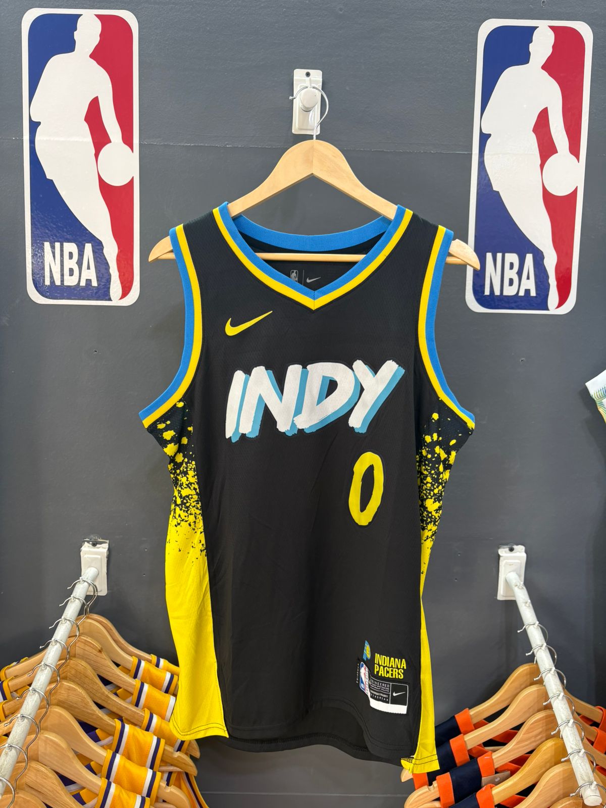 Indiana Pacers City Edition INDY Negra #0 - VERSION FAN