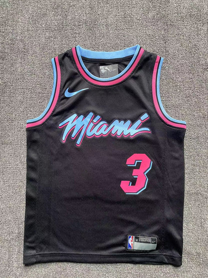 Camiseta Miami Heat Vice #3 Dwyane Wade – Niño
